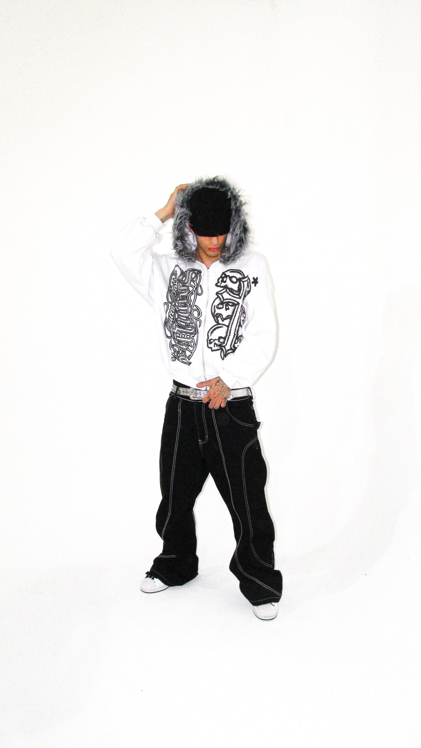 Zip Hoodie Blanca Fur x Saint