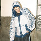 Hoodie Zip Tejido Reversible "Huesos" Rotten x Bossio (Marino x Gris)