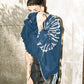 Hoodie Zip Tejido Reversible "Huesos" Rotten x Bossio (Marino x Gris)