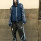 Hoodie Zip Tejido Reversible "Huesos" Rotten x Bossio (Marino x Gris)