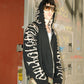 Hoodie Zip Tejido Reversible "Huesos" Rotten x Bossio (Negro x Beige)