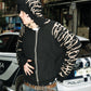 Hoodie Zip Tejido Reversible "Huesos" Rotten x Bossio (Negro x Beige)