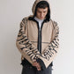 Hoodie Zip Tejido Reversible "Huesos" Rotten x Bossio (Negro x Beige)