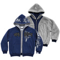Campera Reversible Fur "Voynich" (Marino x Gris) - M.V.