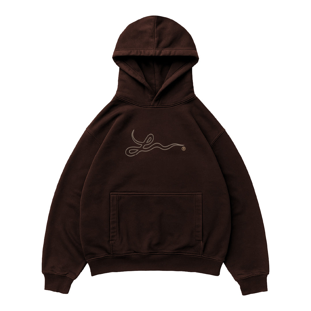 Hoodie "Punto Com 21" (Marrón)