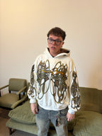 Hoodie "Nudos de Archibald" (Blanco/Crema) - M.V.