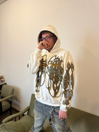 Hoodie "Nudos de Archibald" (Blanco/Crema) - M.V.