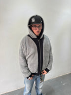 Campera Reversible Fur "Voynich" (Negro x Gris) - M.V.