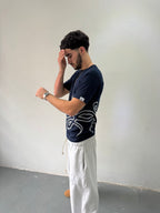 Remera "Trigrama" (Azul Marino) - M.V.