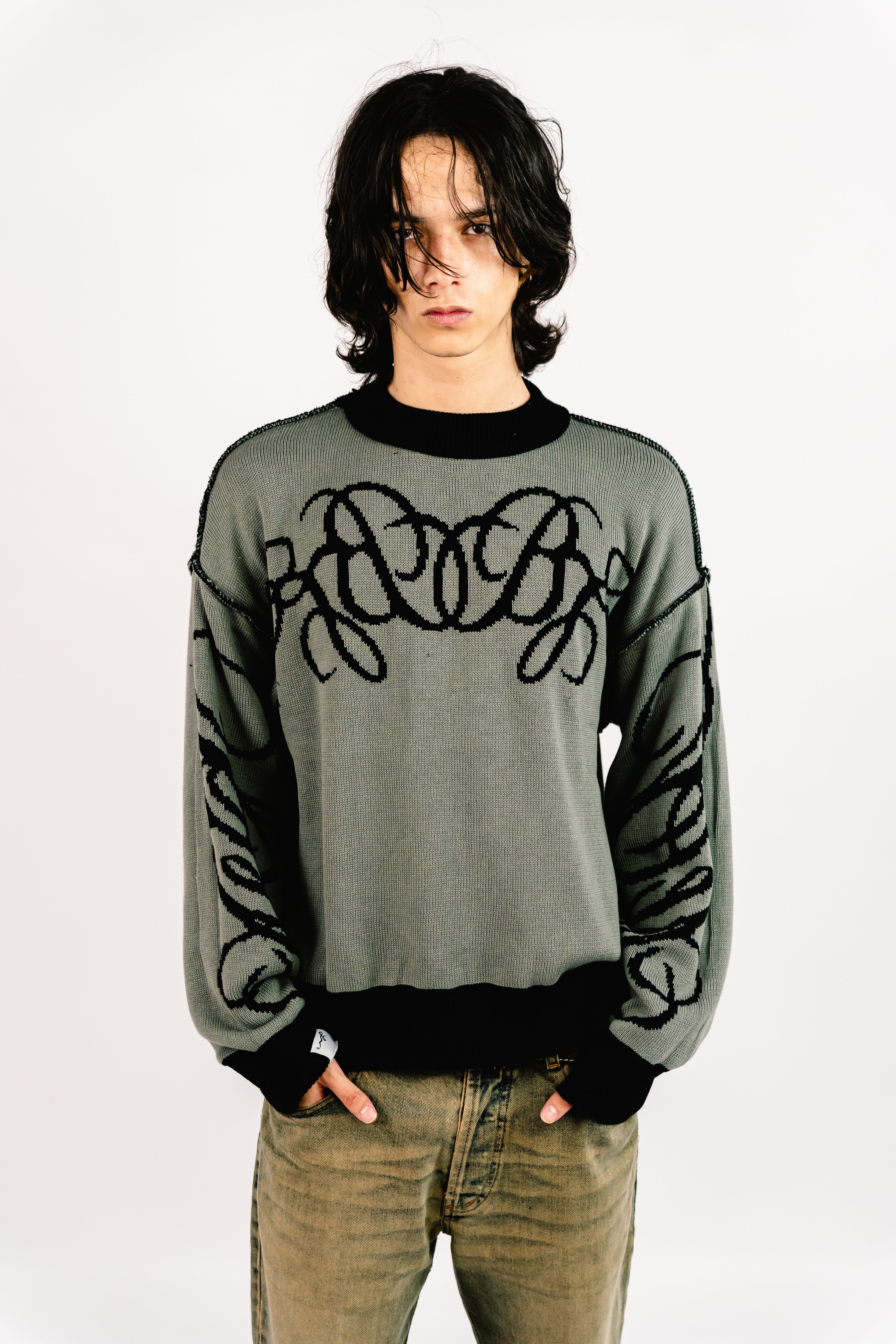 Sweater Reversible "SLEPAK" (Negro x Gris)