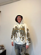 Hoodie "Nudos de Archibald" (Blanco/Crema) - M.V.