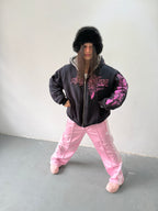 Campera Reversible Fur "Voynich" (Rosa x Negro) - M.V.
