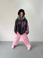 Campera Reversible Fur "Voynich" (Rosa x Negro) - M.V.