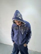 Campera Reversible Fur "Voynich" (Marino x Gris) - M.V.