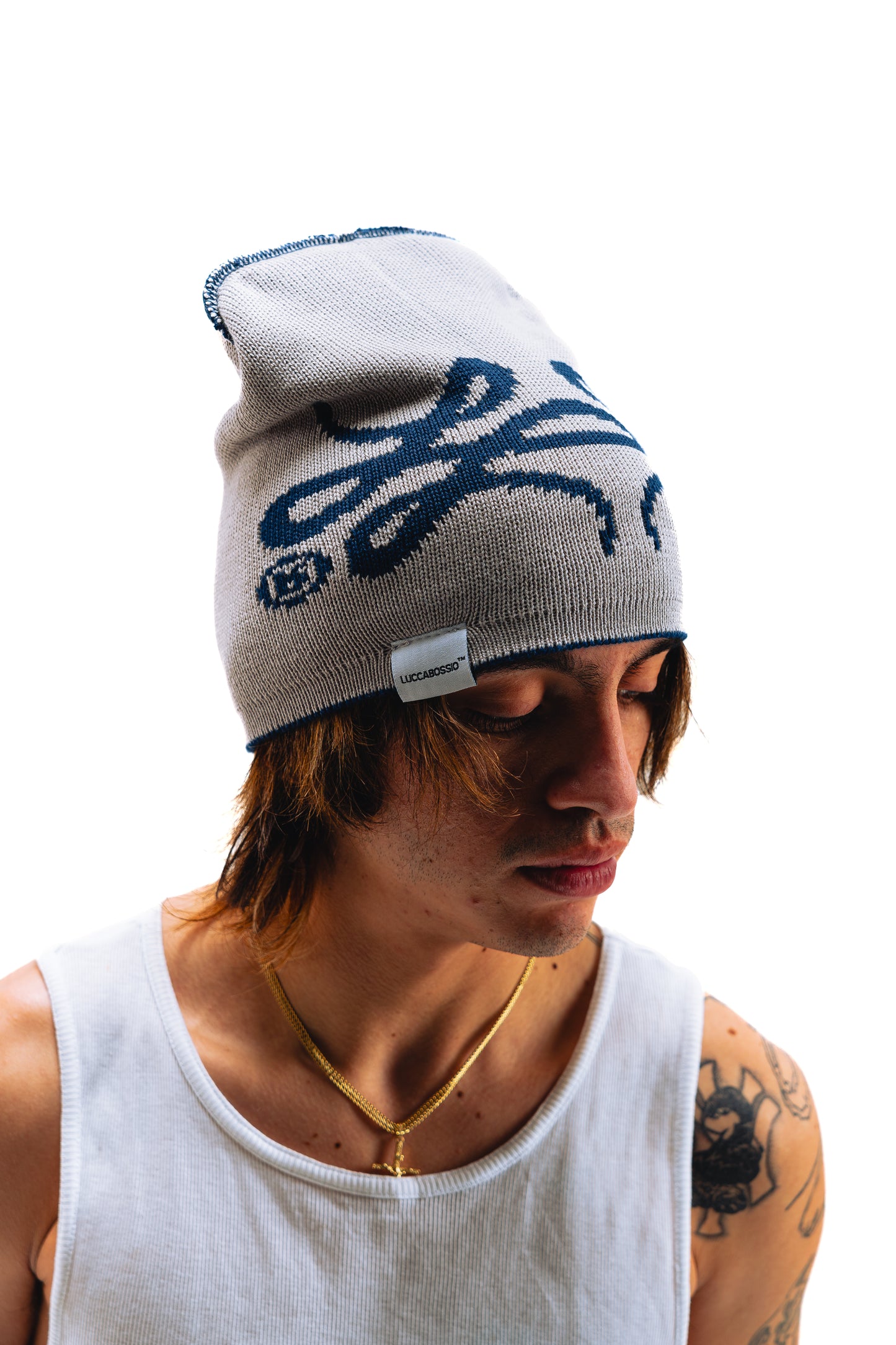 Benie Reversible (Azul y Gris)