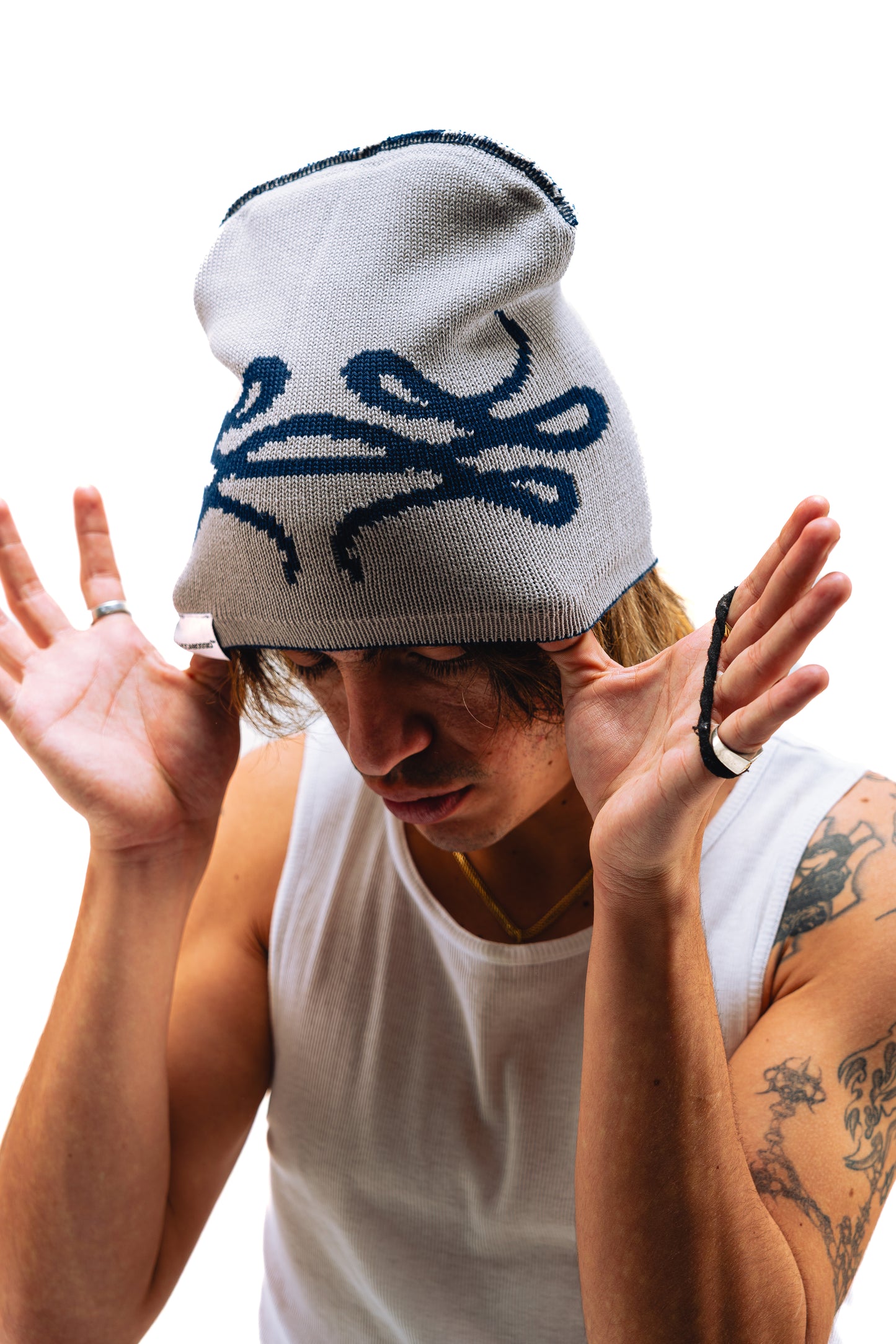 Benie Reversible (Azul y Gris)