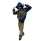 Hoodie Zip "Hoja de Acanto" Azul