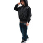 Hoodie Zip "Hoja de Acanto" Negro
