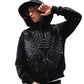 Hoodie Zip "Hoja de Acanto" Negro
