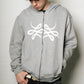 Hoodie Zip "Punto Com 18" (Gris)