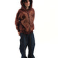 Hoodie Zip "Hoja de Acanto" Marròn