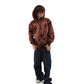 Hoodie Zip "Hoja de Acanto" Marròn