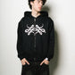 Hoodie Zip "Punto Com 18" (Negro)