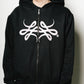 Hoodie Zip "Punto Com 18" (Negro)