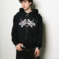 Hoodie Zip "Punto Com 18" (Negro)