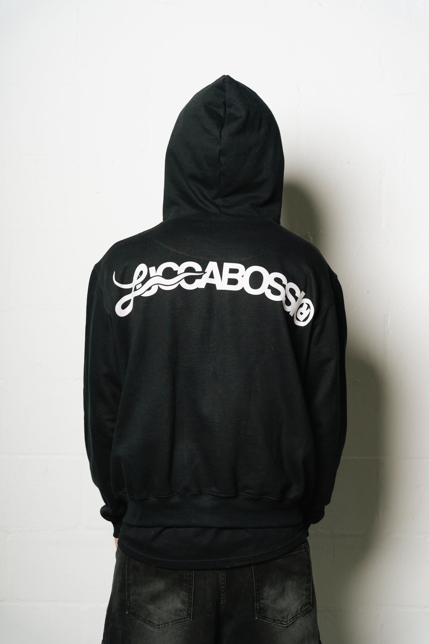 Hoodie Zip "Punto Com 18" (Negro)