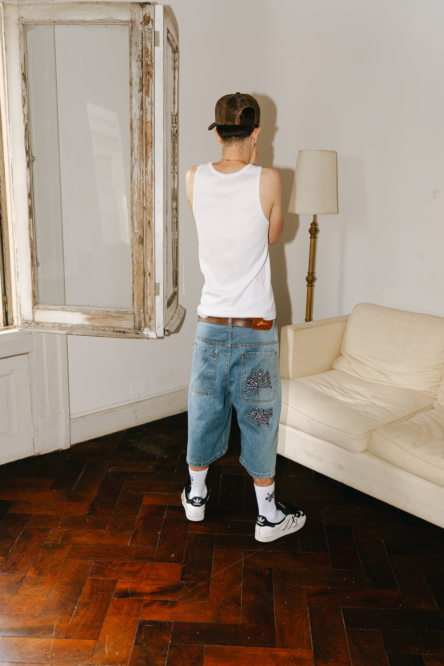 Bermuda Jean Baggy “Contradicción Oriental” Vol.3 (Washed Celeste Lateral)