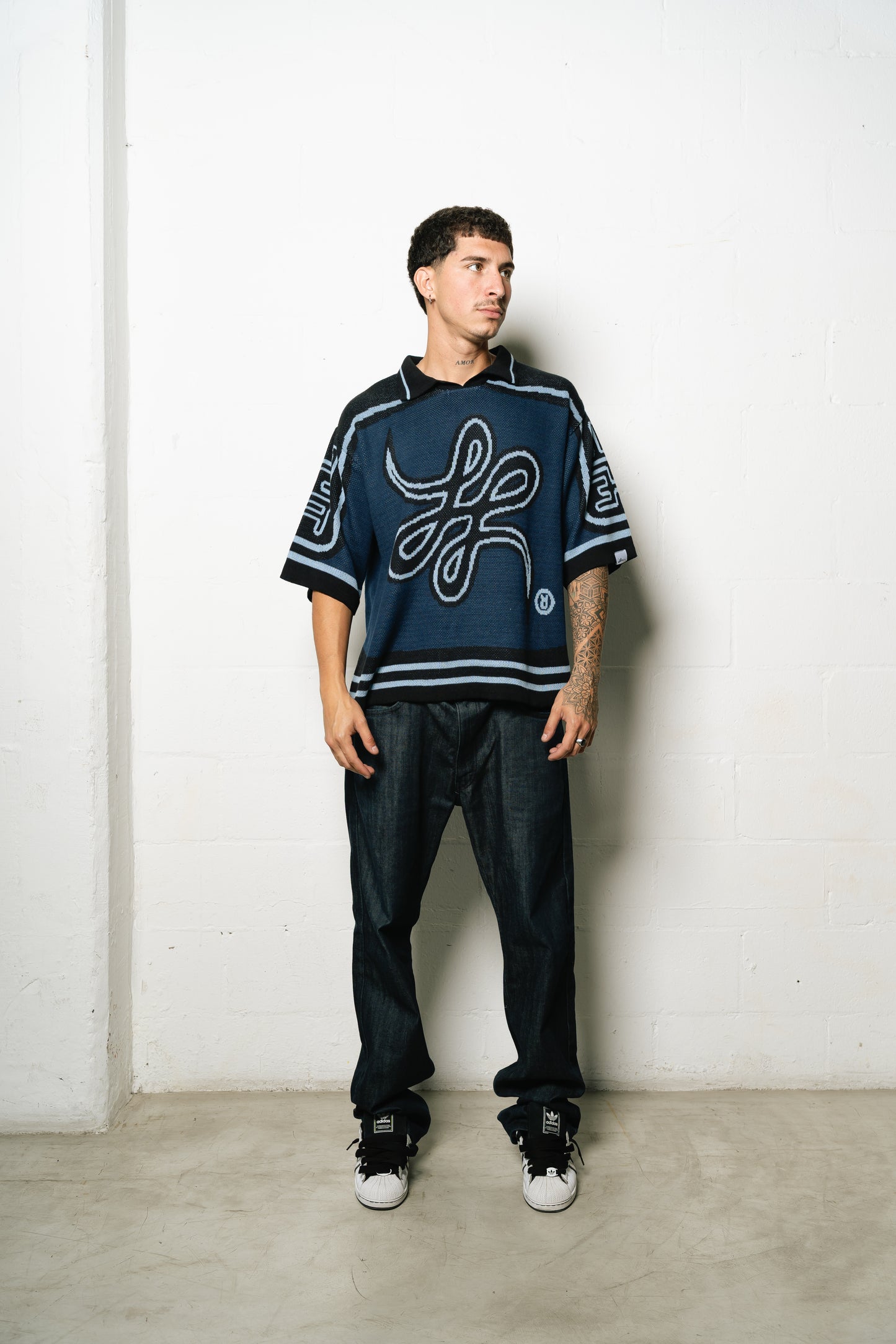 Camiseta Tejida "Bigrama" (Azul)