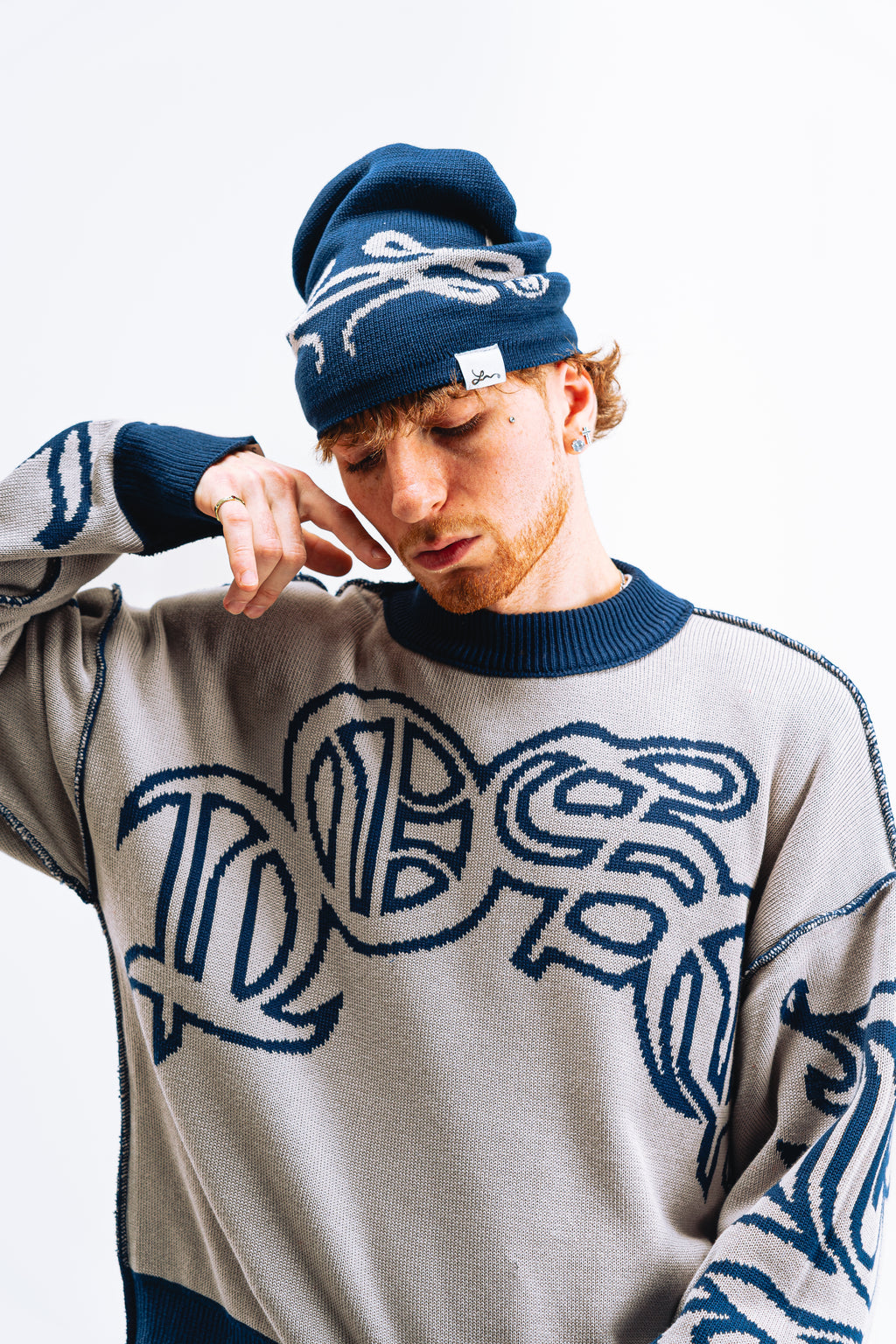 Sweater Reversible "SLEPAK" (Azul x Gris)
