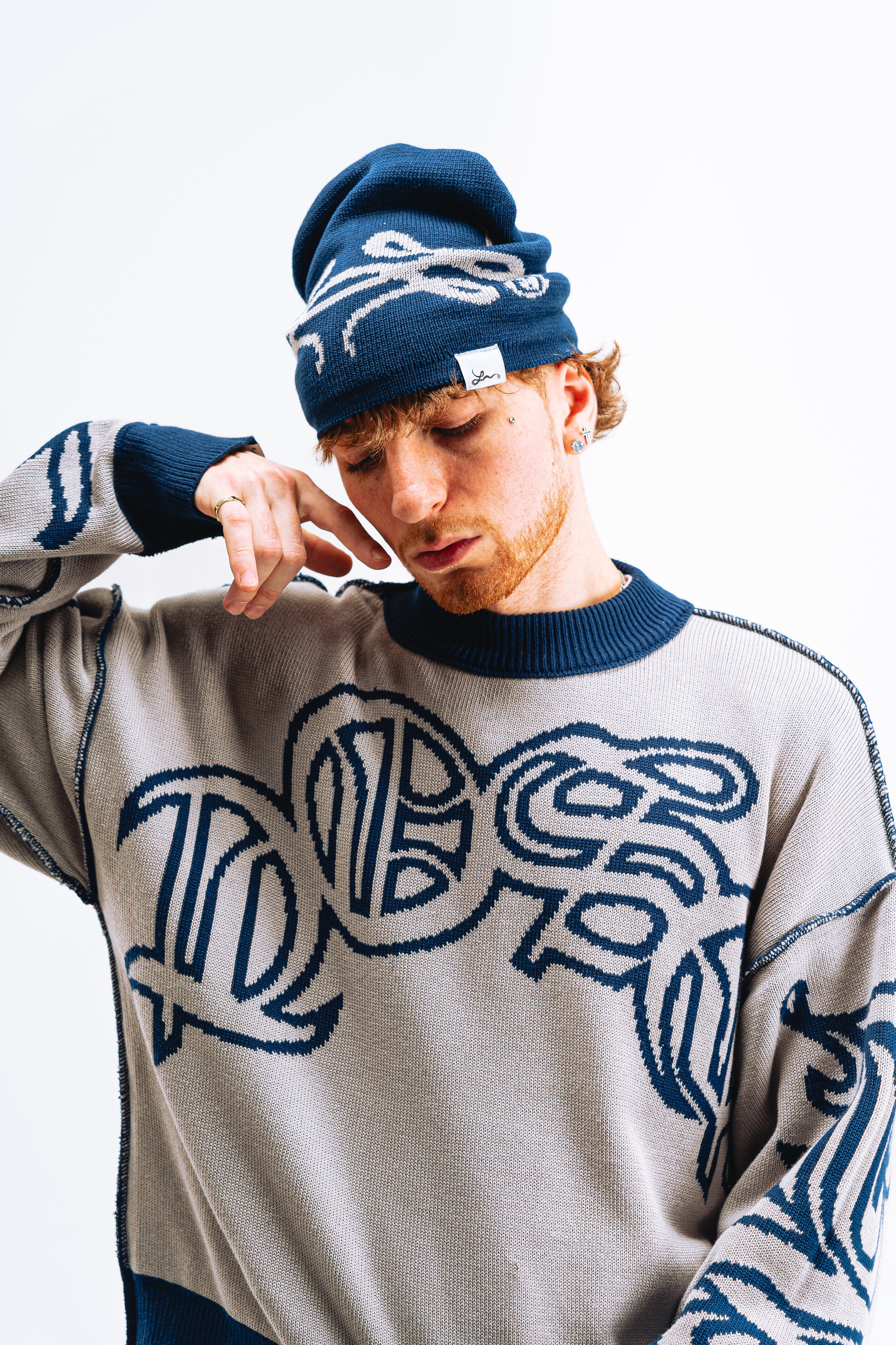 Sweater Reversible "SLEPAK" (Azul x Gris)