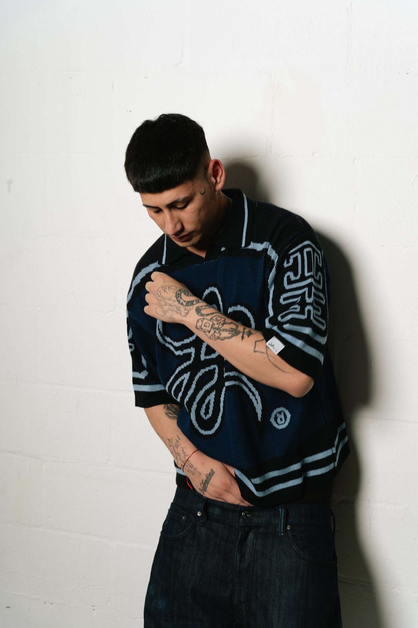 Camiseta Tejida "Bigrama" (Azul)