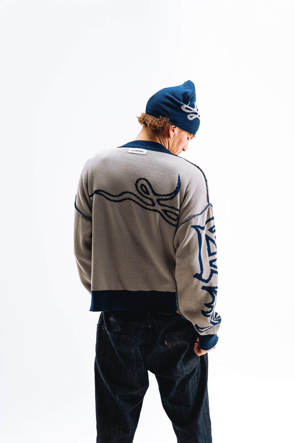 Sweater Reversible "SLEPAK" (Azul x Gris)