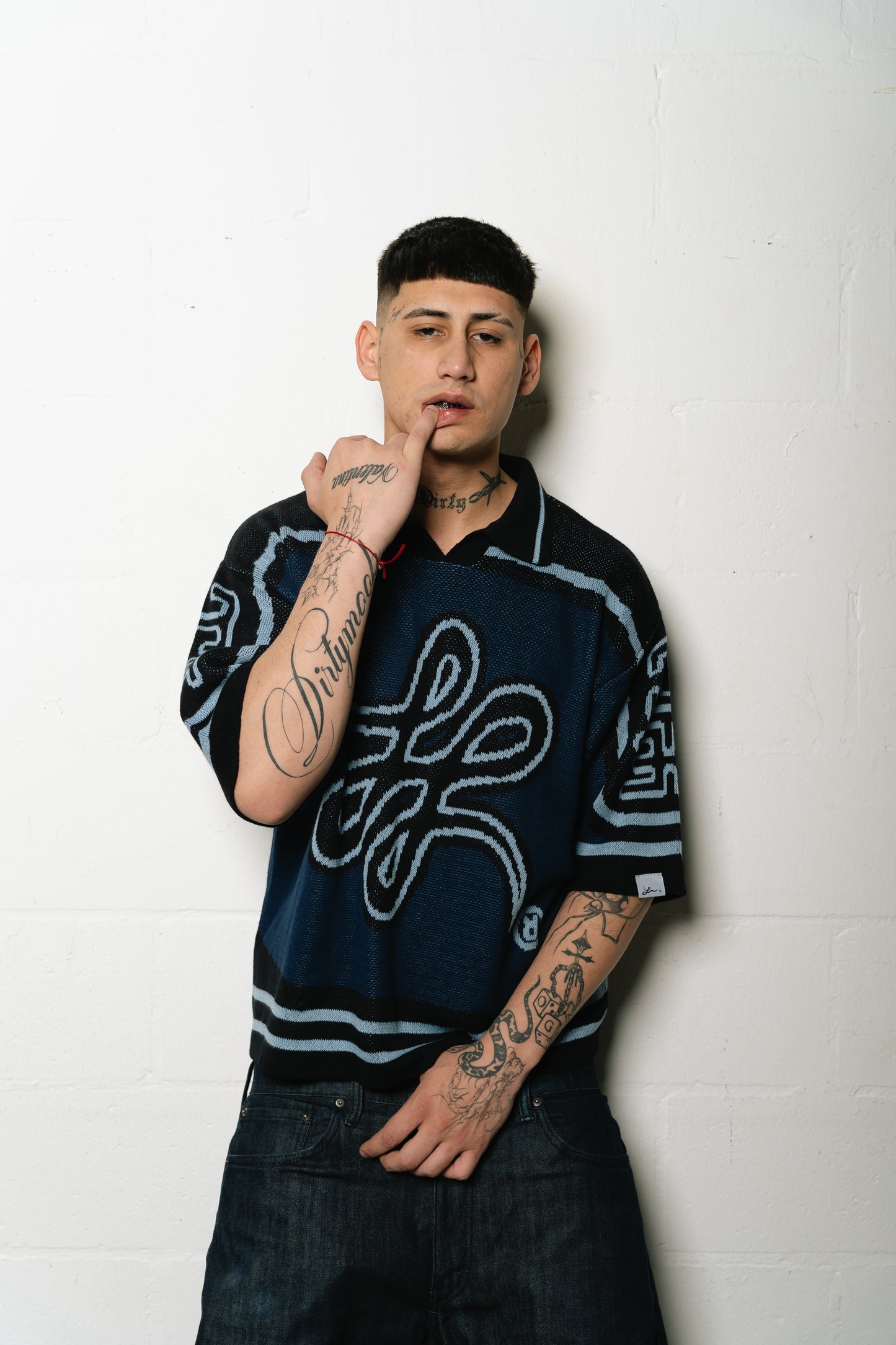 Camiseta Tejida "Bigrama" (Azul)