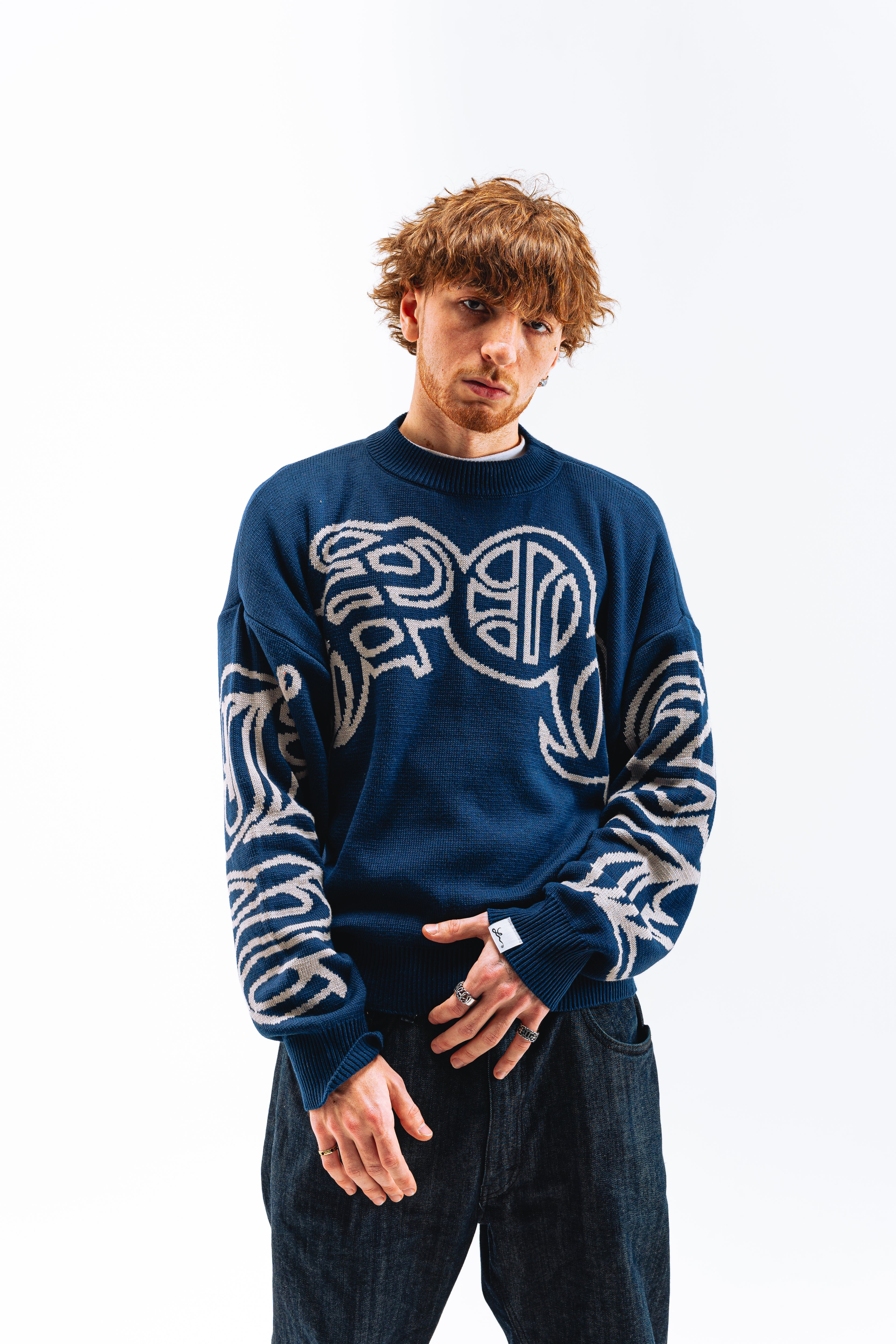 Sweater Reversible "SLEPAK" (Azul x Gris)