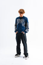 Sweater Reversible "SLEPAK" (Azul x Gris)
