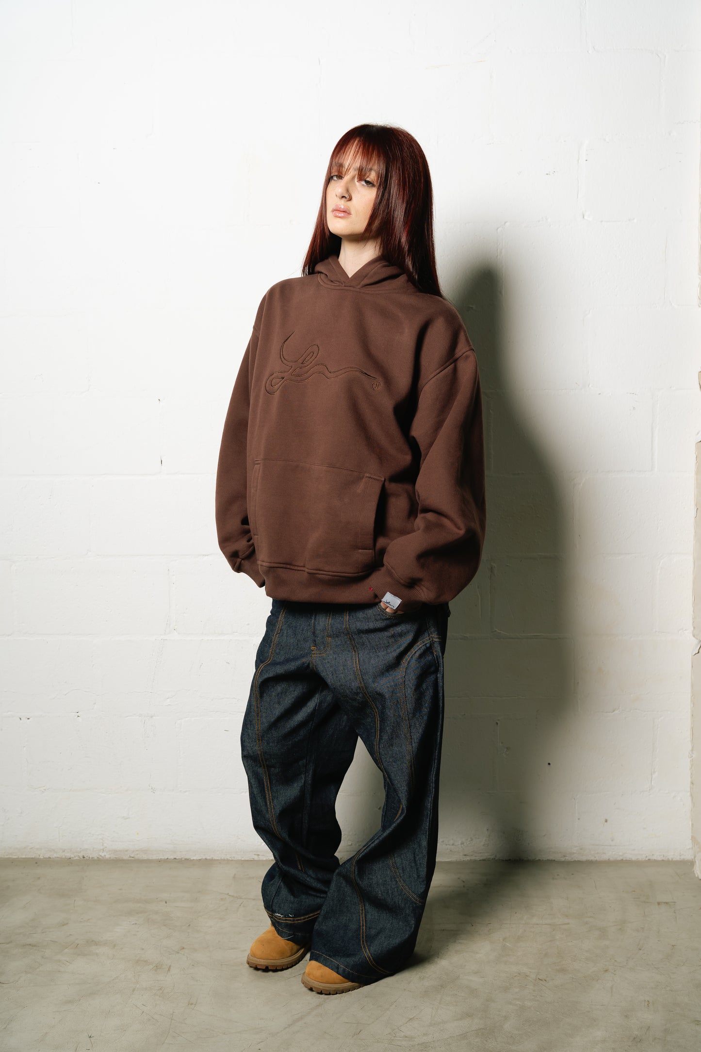 Hoodie "Punto Com 21" (Marrón)