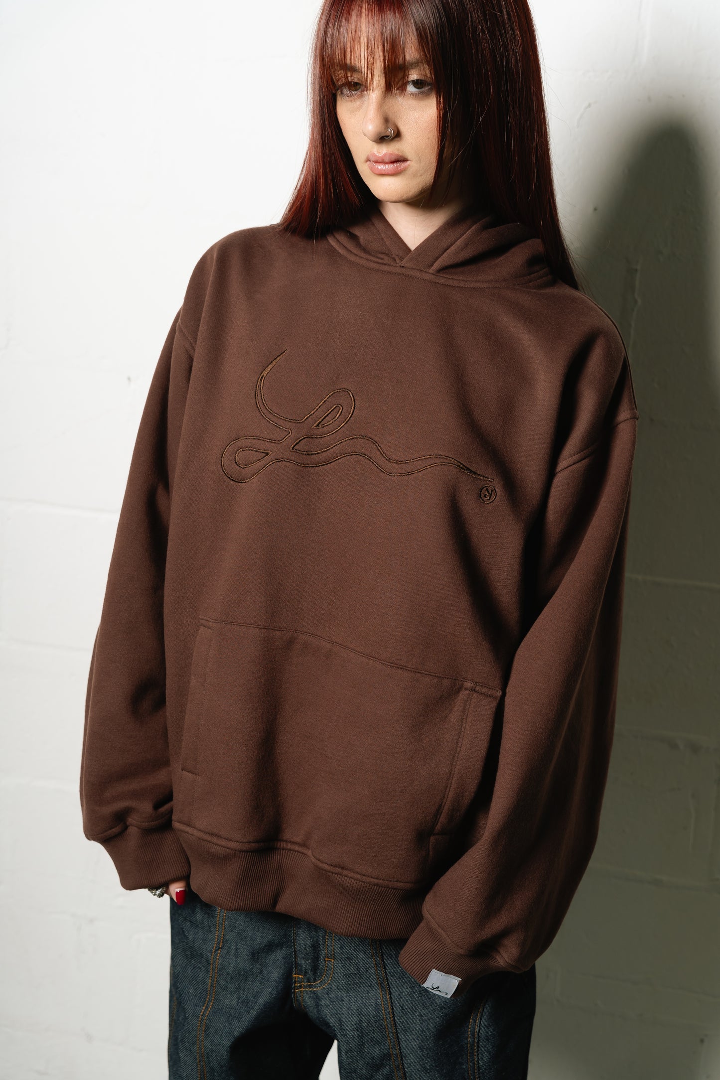 Hoodie "Punto Com 21" (Marrón)