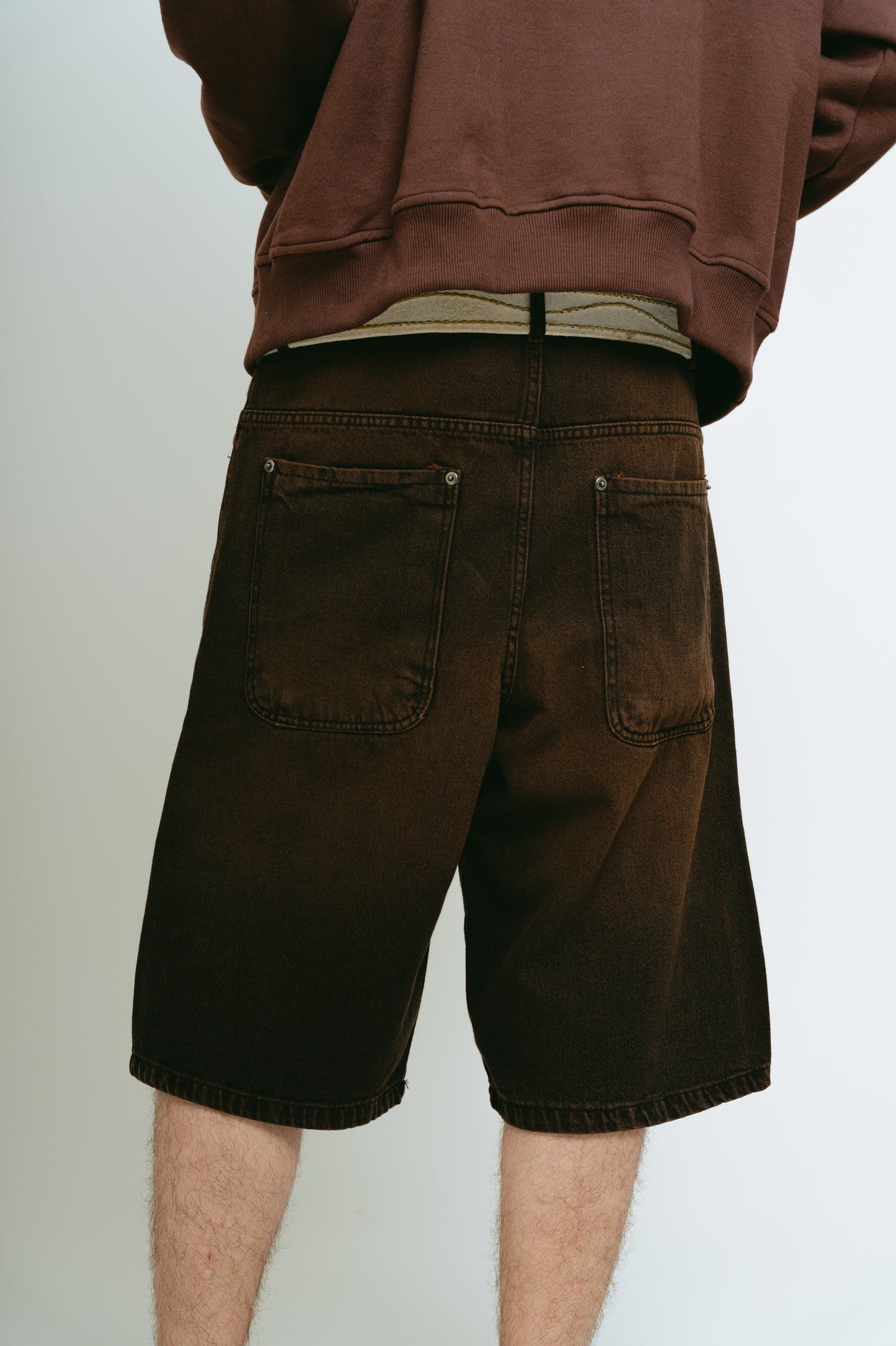 Bermuda Jean Baggy “Barroco” (Lavado Marrón)