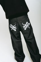 Pantalón Jean Baggy Raw ”Trigrama”