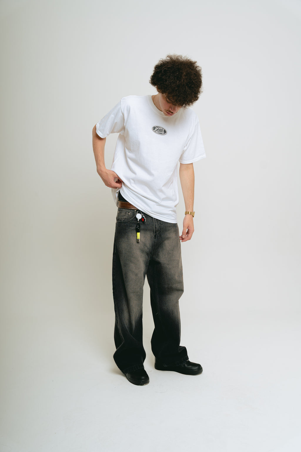 Pantalón Jean Baggy Negro ”Vangl0ria” (Washed)