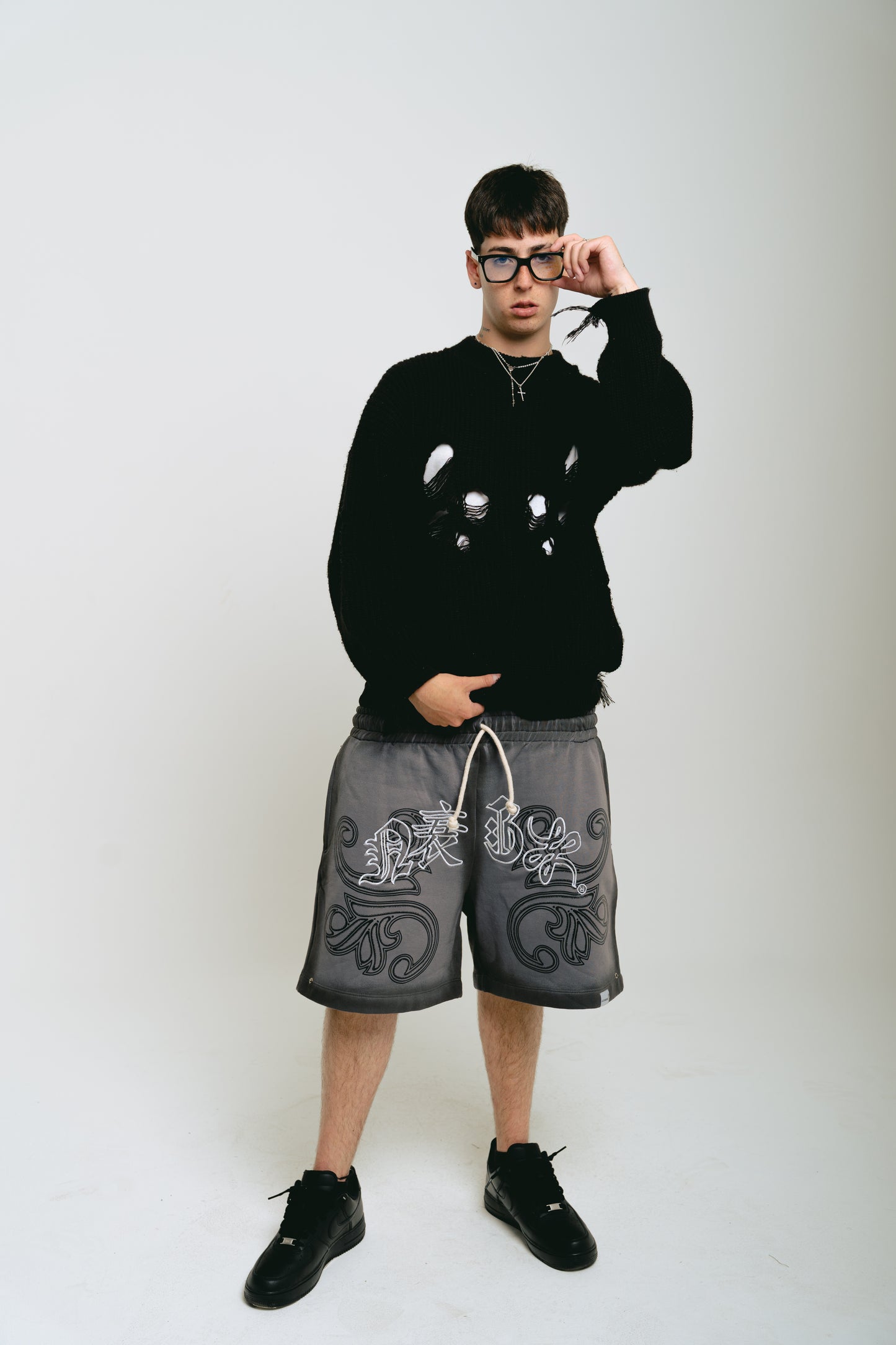 Bermuda Gris Oscuro Washed ”Vangl0ria”