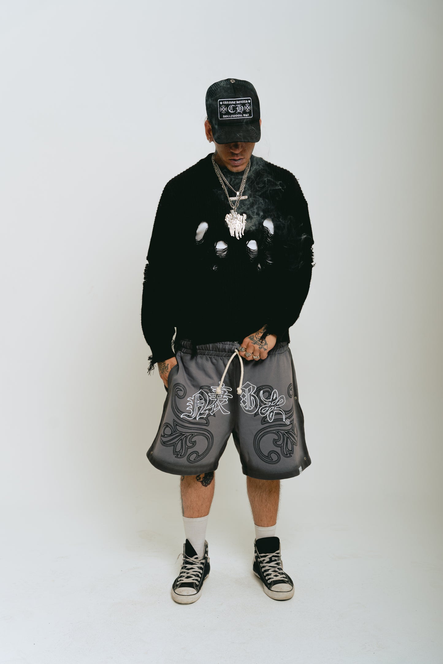 Bermuda Gris Oscuro Washed ”Vangl0ria”