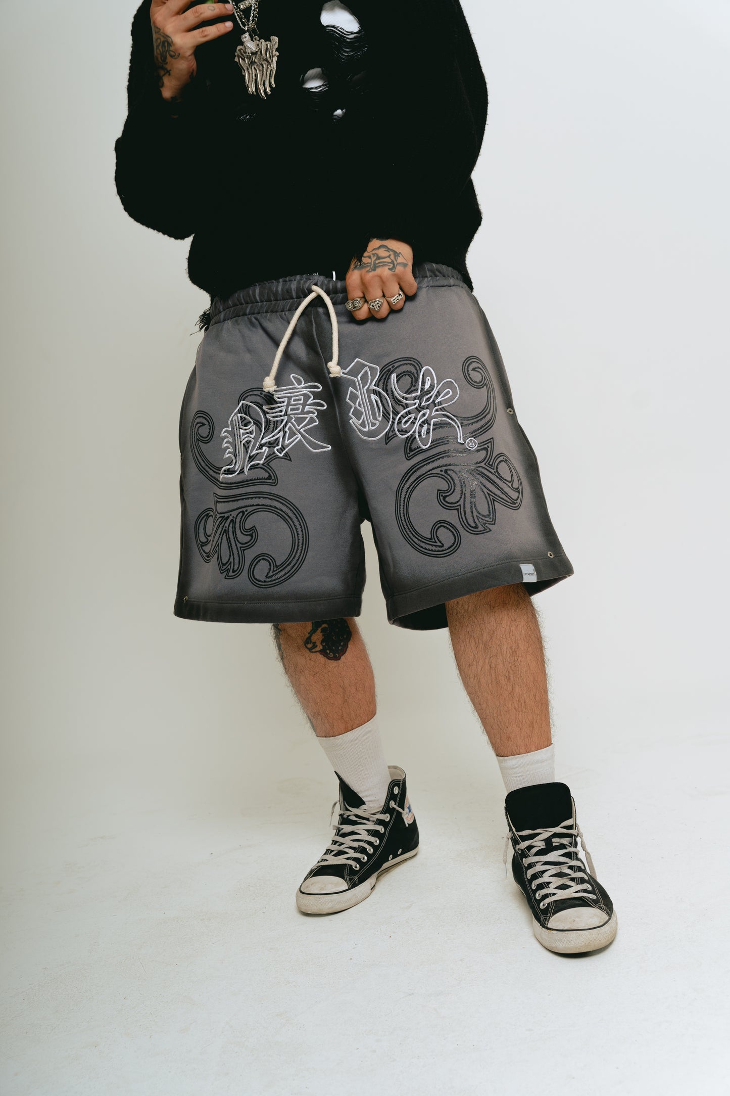 Bermuda Gris Oscuro Washed ”Vangl0ria”