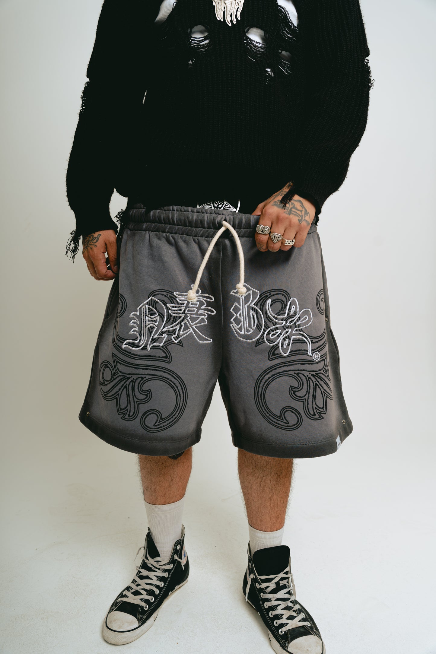 Bermuda Gris Oscuro Washed ”Vangl0ria”