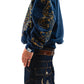 Hoodie Zip "Hoja de Acanto" Azul