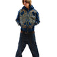 Hoodie Zip "Hoja de Acanto" Azul